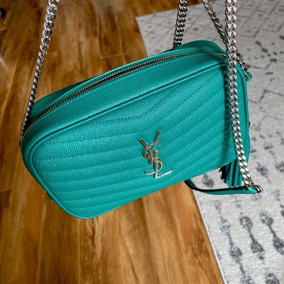 Saint Laurent Mini Lou Bag in “Green Field” color - Picture 13 of 14